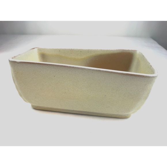 Frankoma Pottery #14 Desert Gold Offset Planter Rectangle 8" L x 4" W x 3.75" H - Picture 1 of 3